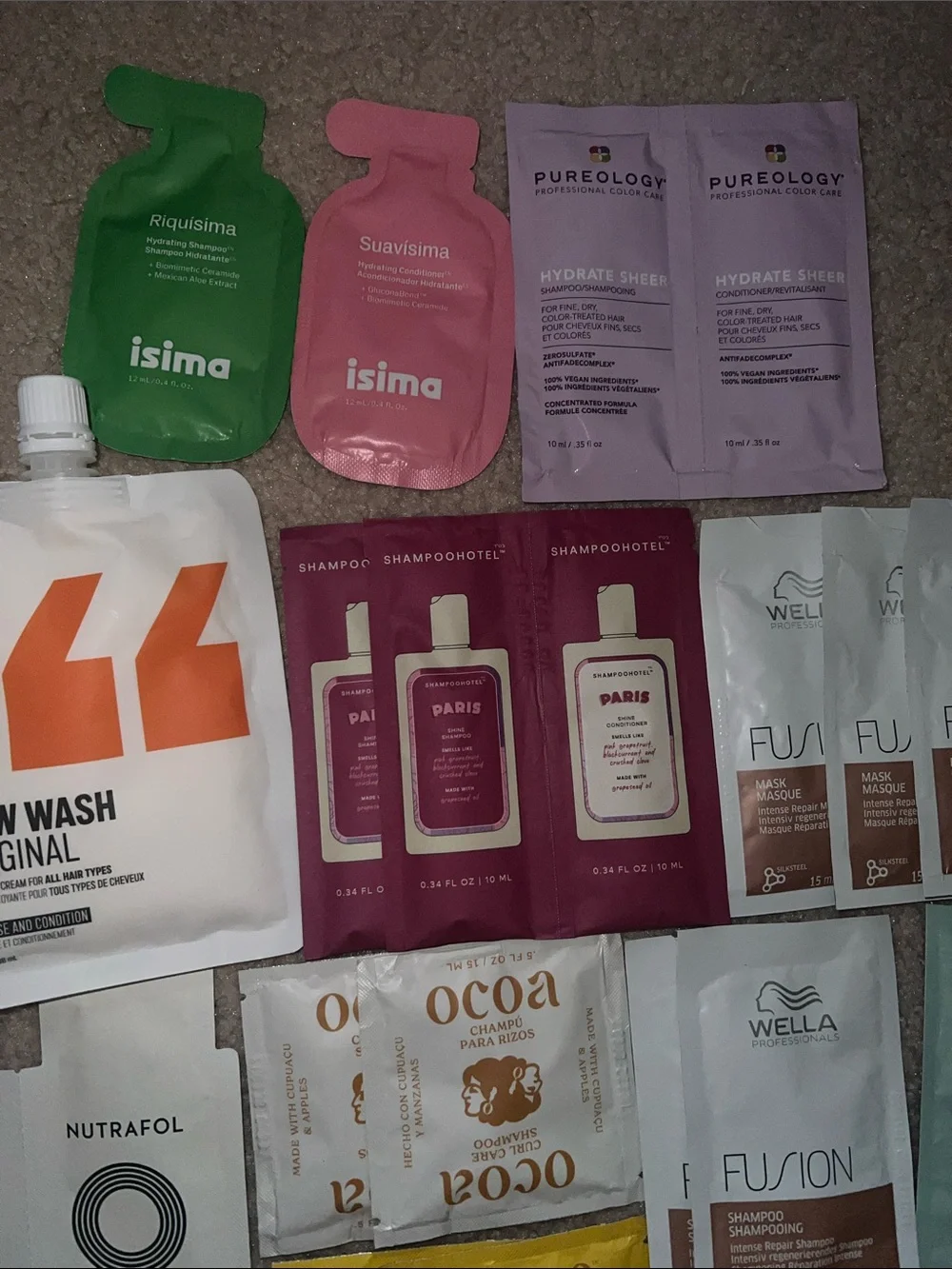 NWT 19pc travel Hair treatment shampoo conditioner mask bundle